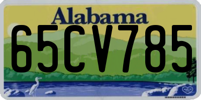 AL license plate 65CV785