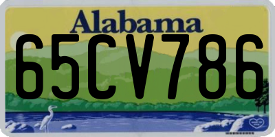 AL license plate 65CV786