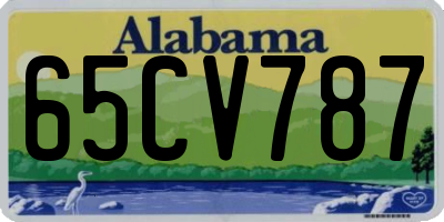 AL license plate 65CV787