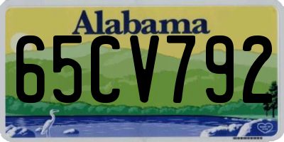 AL license plate 65CV792