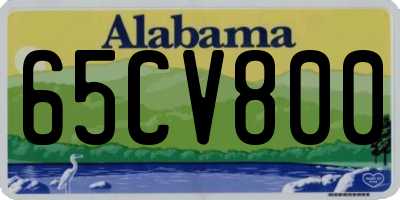 AL license plate 65CV800