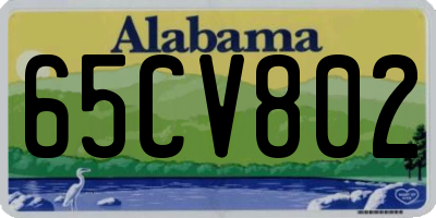 AL license plate 65CV802
