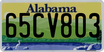 AL license plate 65CV803