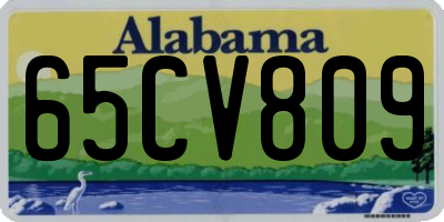 AL license plate 65CV809