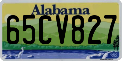 AL license plate 65CV827