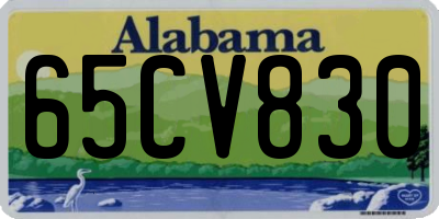 AL license plate 65CV830
