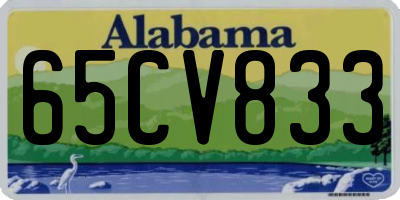 AL license plate 65CV833