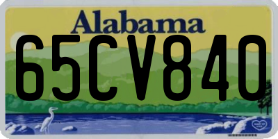 AL license plate 65CV840