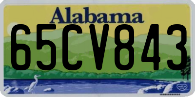 AL license plate 65CV843