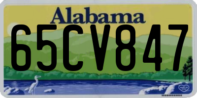 AL license plate 65CV847