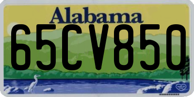 AL license plate 65CV850