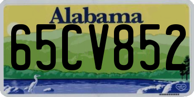 AL license plate 65CV852