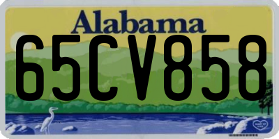 AL license plate 65CV858