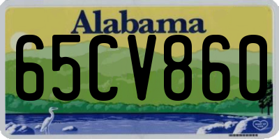 AL license plate 65CV860