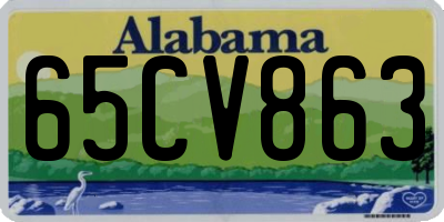 AL license plate 65CV863