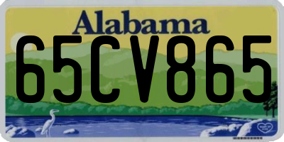 AL license plate 65CV865