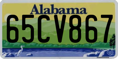 AL license plate 65CV867