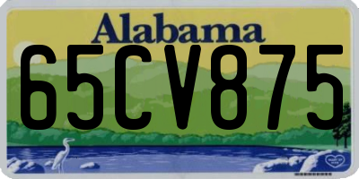 AL license plate 65CV875
