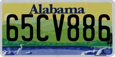 AL license plate 65CV886