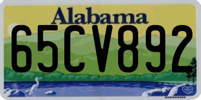 AL license plate 65CV892