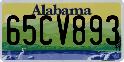 AL license plate 65CV893