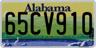 AL license plate 65CV910