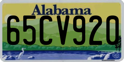 AL license plate 65CV920