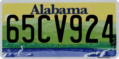 AL license plate 65CV924