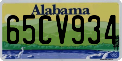 AL license plate 65CV934