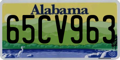 AL license plate 65CV963