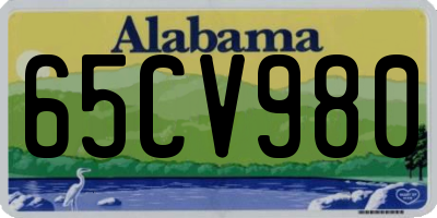 AL license plate 65CV980