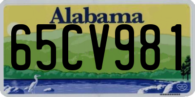 AL license plate 65CV981