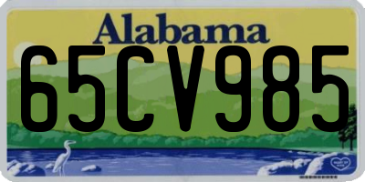 AL license plate 65CV985