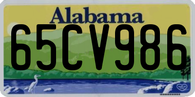 AL license plate 65CV986