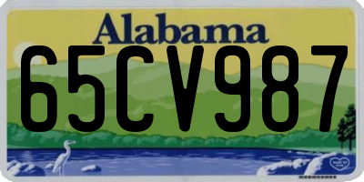 AL license plate 65CV987