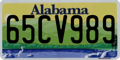 AL license plate 65CV989