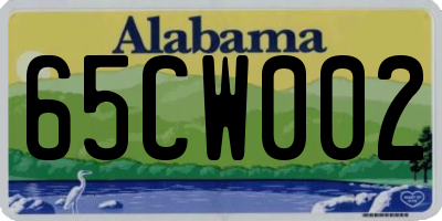 AL license plate 65CW002