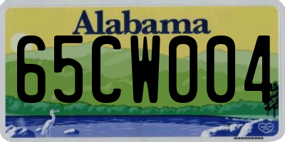 AL license plate 65CW004