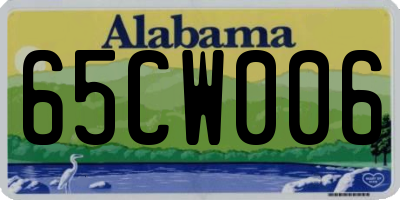 AL license plate 65CW006