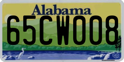 AL license plate 65CW008