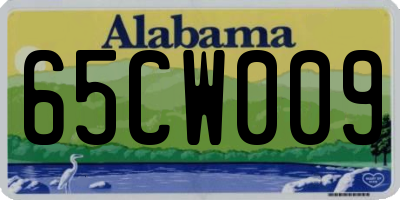 AL license plate 65CW009