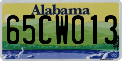 AL license plate 65CW013