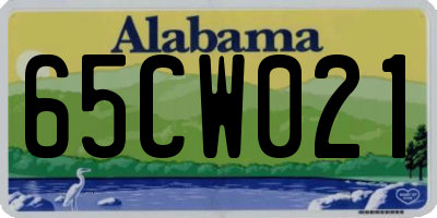 AL license plate 65CW021