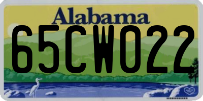 AL license plate 65CW022