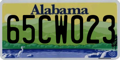 AL license plate 65CW023