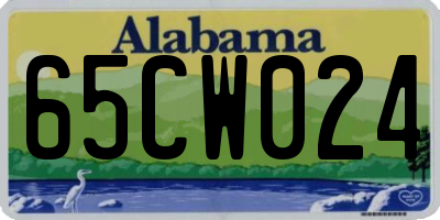 AL license plate 65CW024