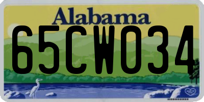 AL license plate 65CW034