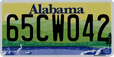AL license plate 65CW042