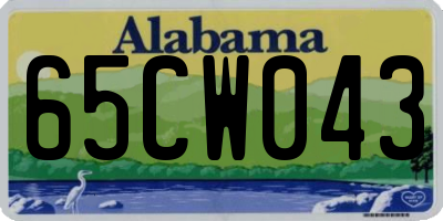 AL license plate 65CW043