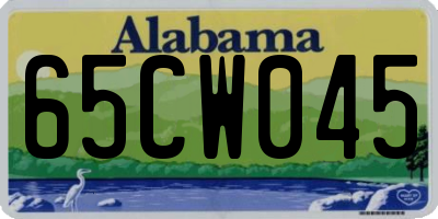 AL license plate 65CW045